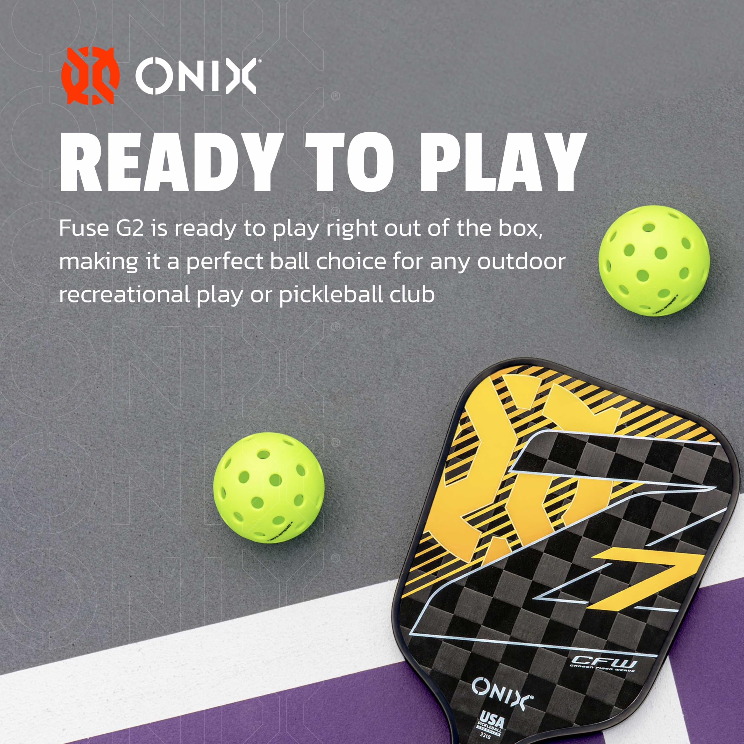 Amazon.co.jp: ONIX Fuse G2 屋外用ピックルボールボール : スポーツ